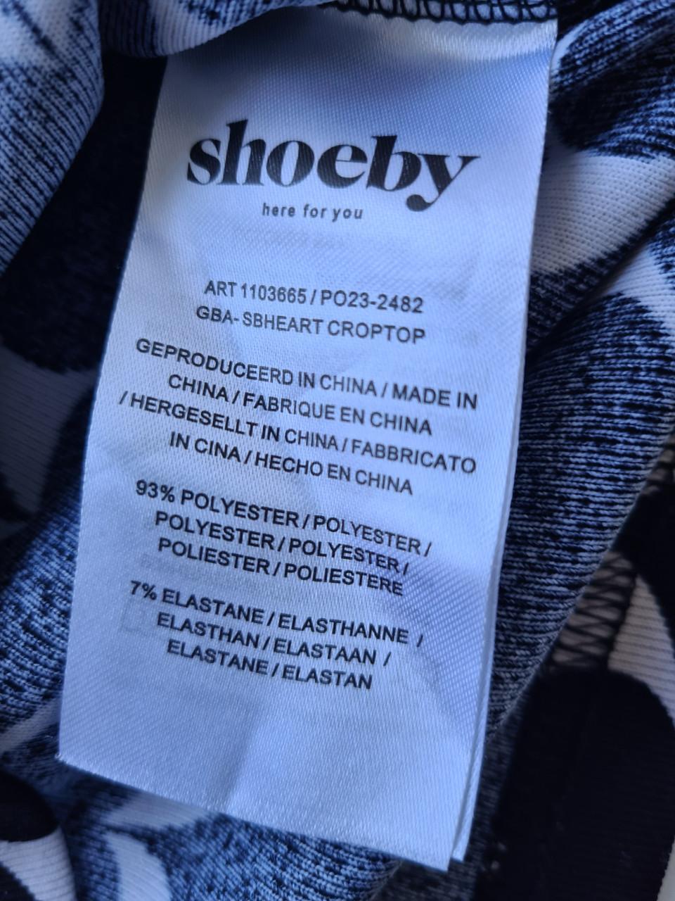 Zwart-wit hartjes shirt van Shoeby  Maat 146-152