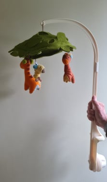 Mobiel van textiel voor baby ledikant of box