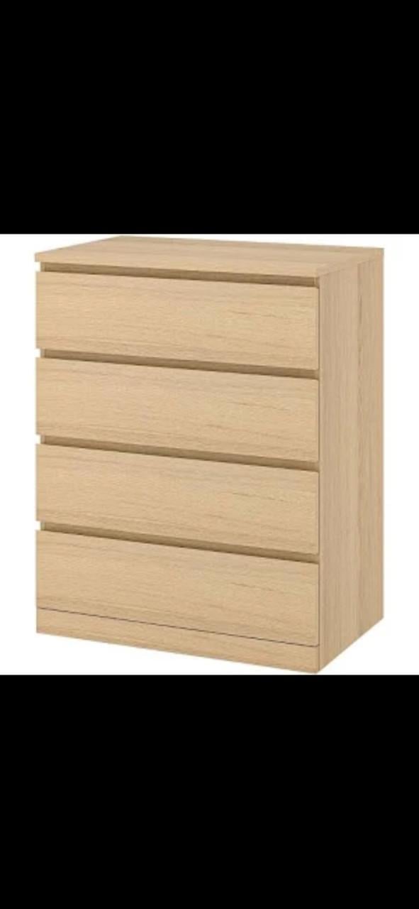 Ladekast 4 lades licht hout