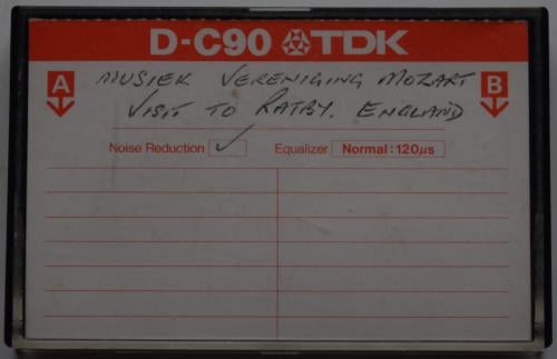 Muziekvereniging Mozart – Yerseke. Cassettebandje Ratby 1980