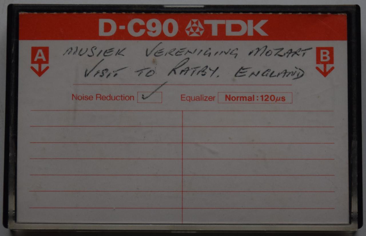 Muziekvereniging Mozart – Yerseke. Cassettebandje Ratby 1980