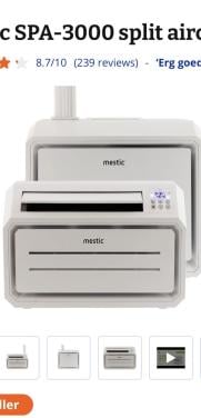 Mestic split airco voor caravans
