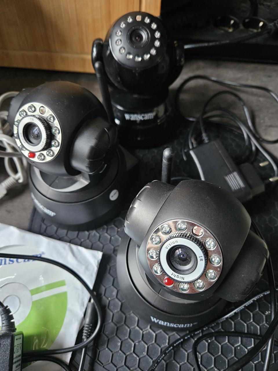 3 werkende Wanscam IP- Wifi veiligheids binnencameras..