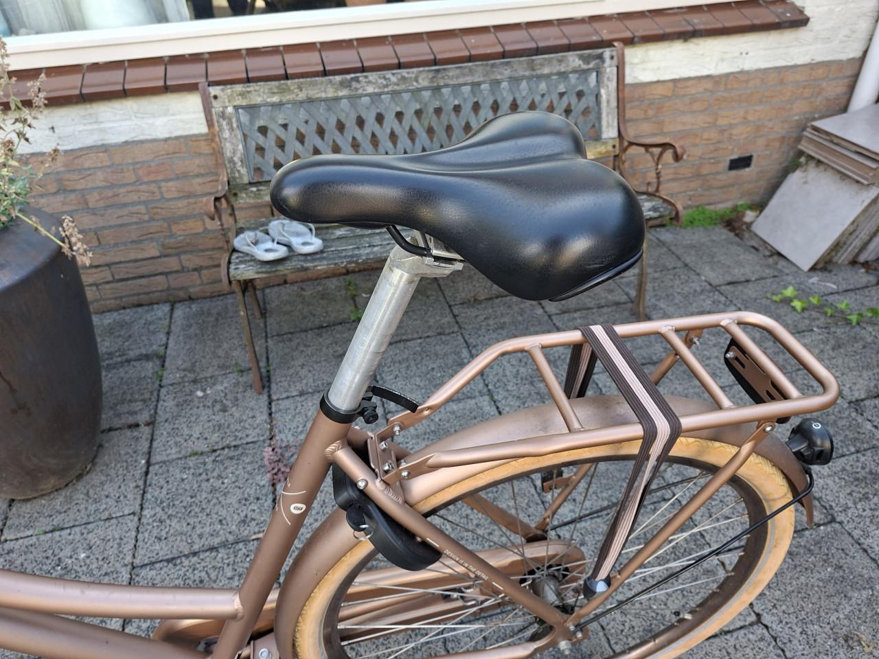 Damens/ Heren fiets Opoefiets, brons kleur