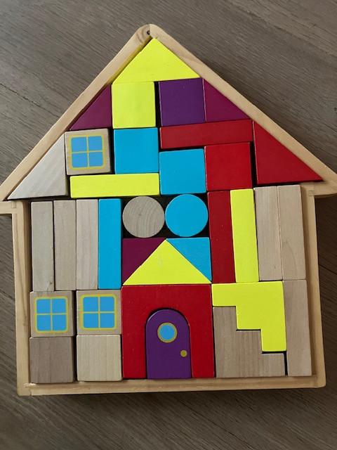 Houten blokken huis Hema