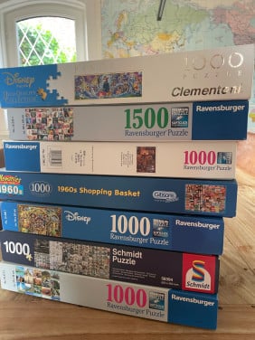 Puzzels 1000 stukjes. in 1 koop.