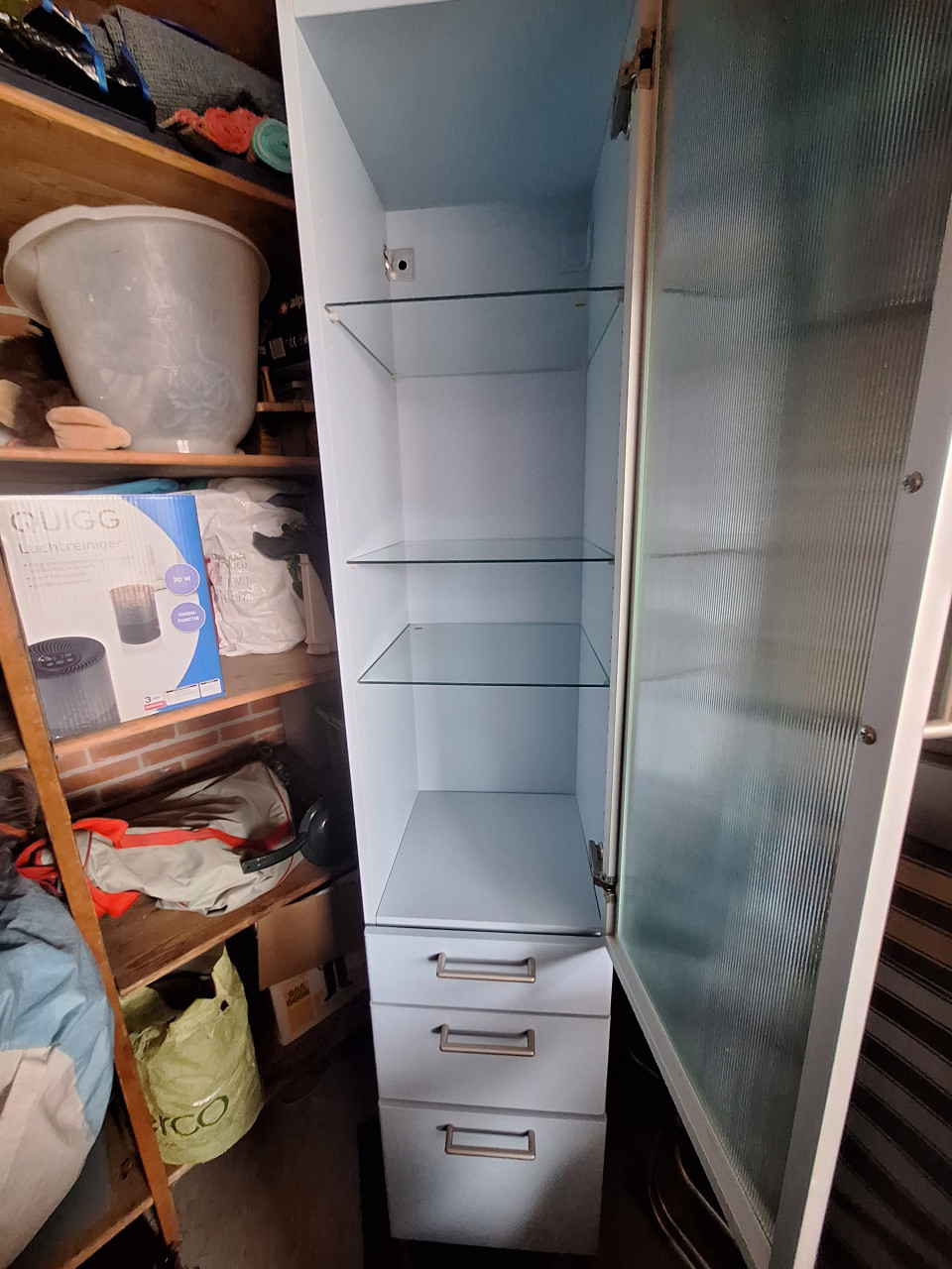 Badkamerkast Ikea licht blauw