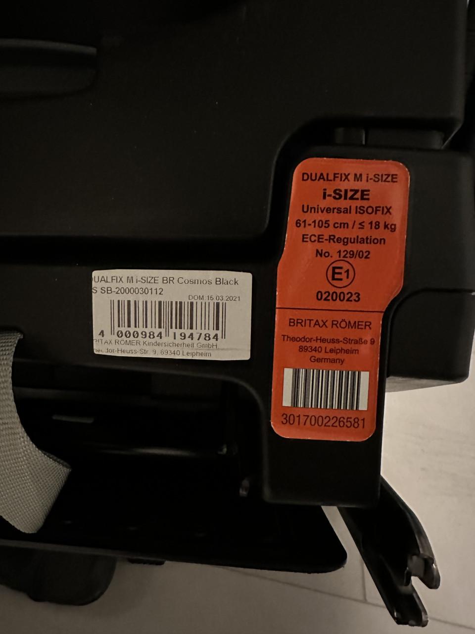 Autostoel Britax Römer Dualfix M  I-SIZE