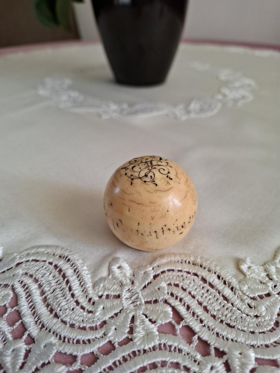 Ivoren knop van een wandelstok