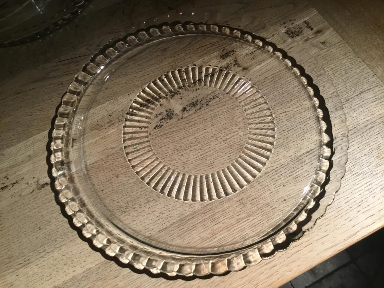 Arcoroc France Taartschaal met bord