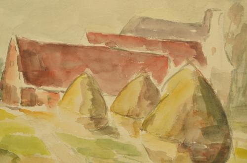 Karel de Posson 'boerderijgezicht' landschap.