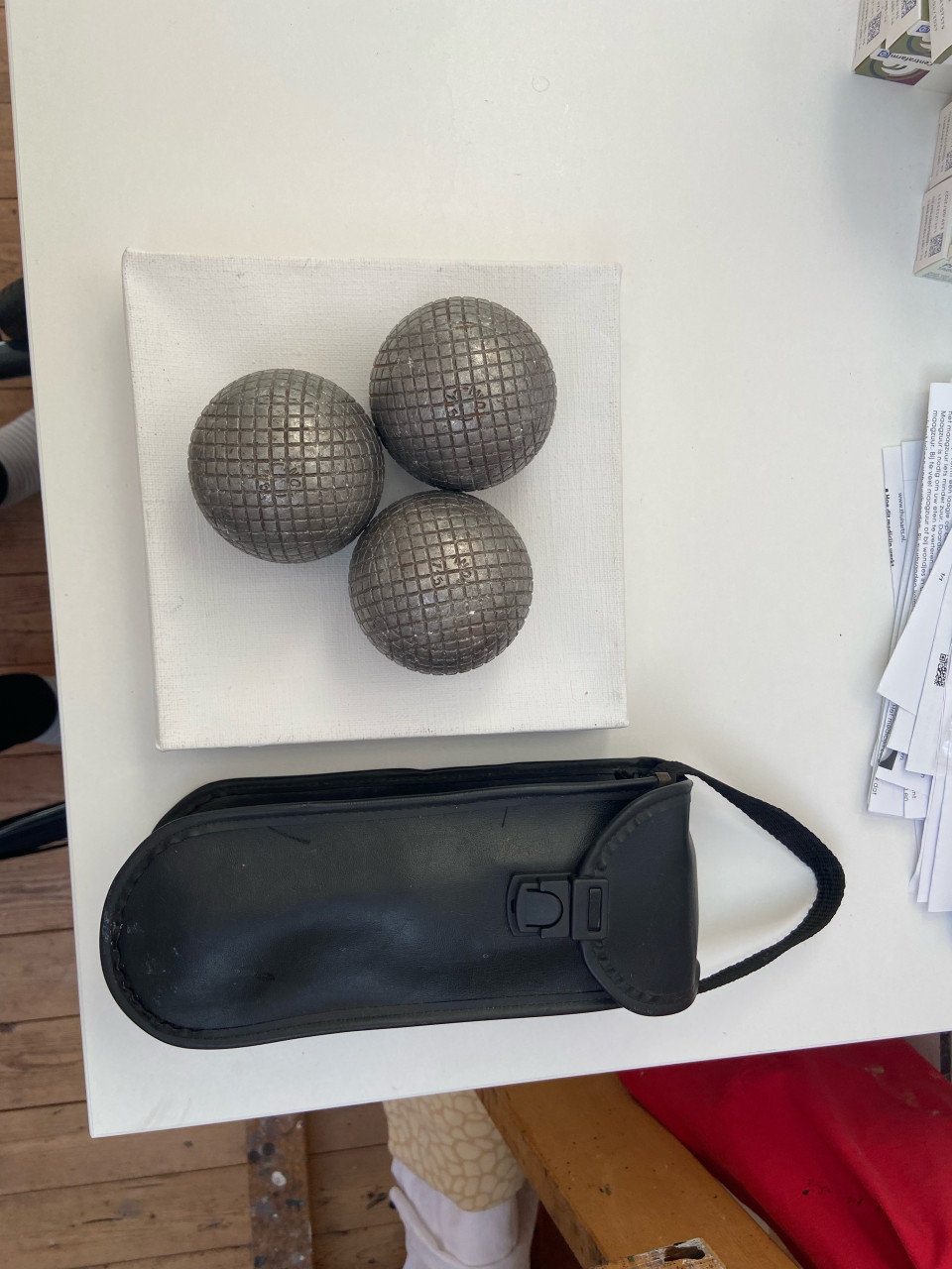 Jeux des Boules ballen met tasje Boules Bleu
