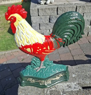 Gietijzeren Deurstopper Haan