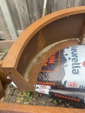 Cortensteel keerwanden kwart rond