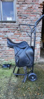 Eventingzadel/springzadel zwart 17 inch