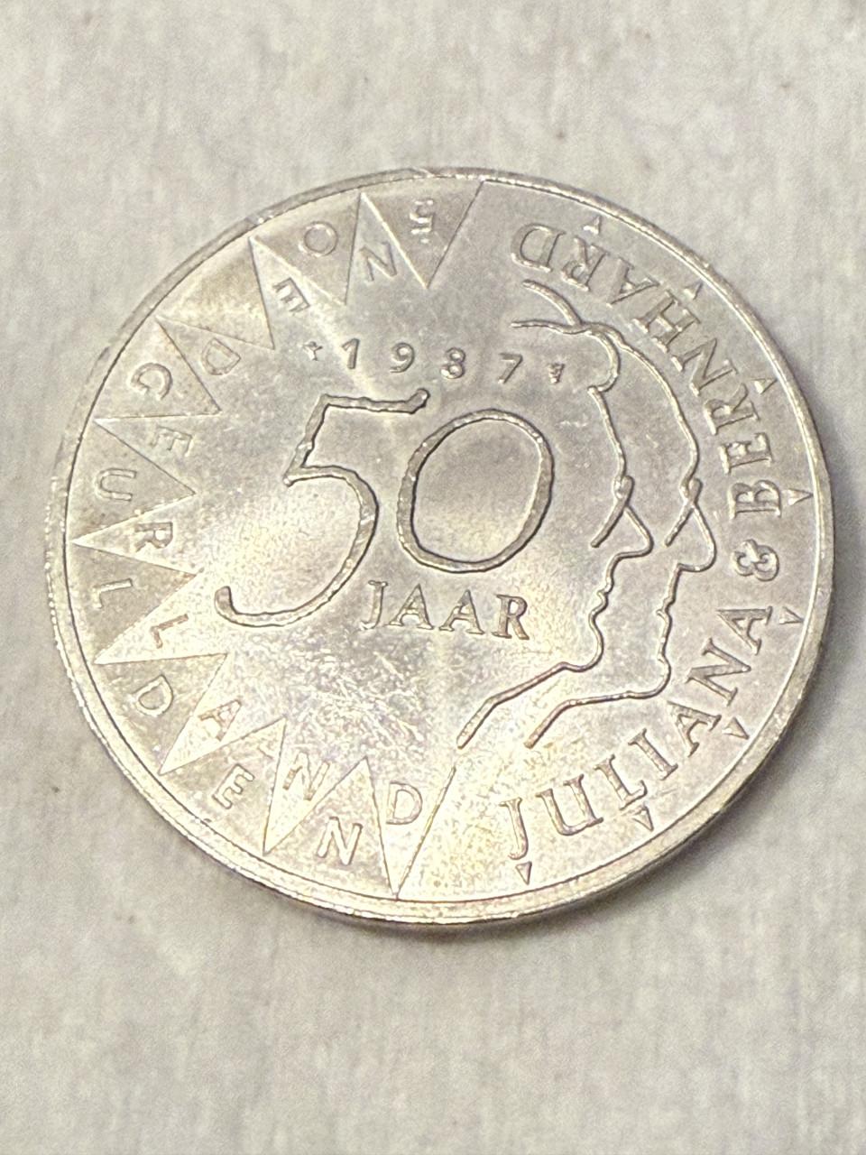 Nederlandse Zilveren 50 gulden 925/1000