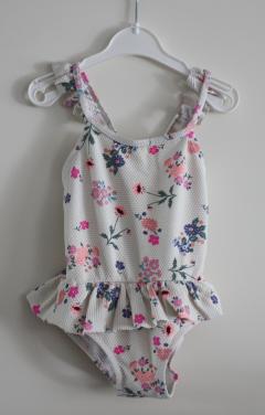 Badpak met met bloemen print maat 86-92
