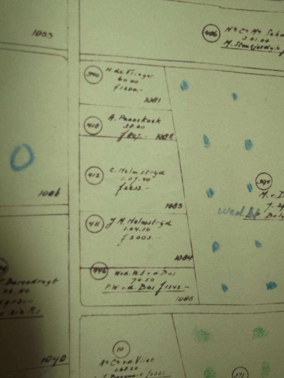 Oude landkaart Ouwerkerk