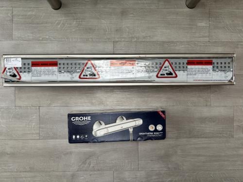 Ghrohe douche kraan + draingoot