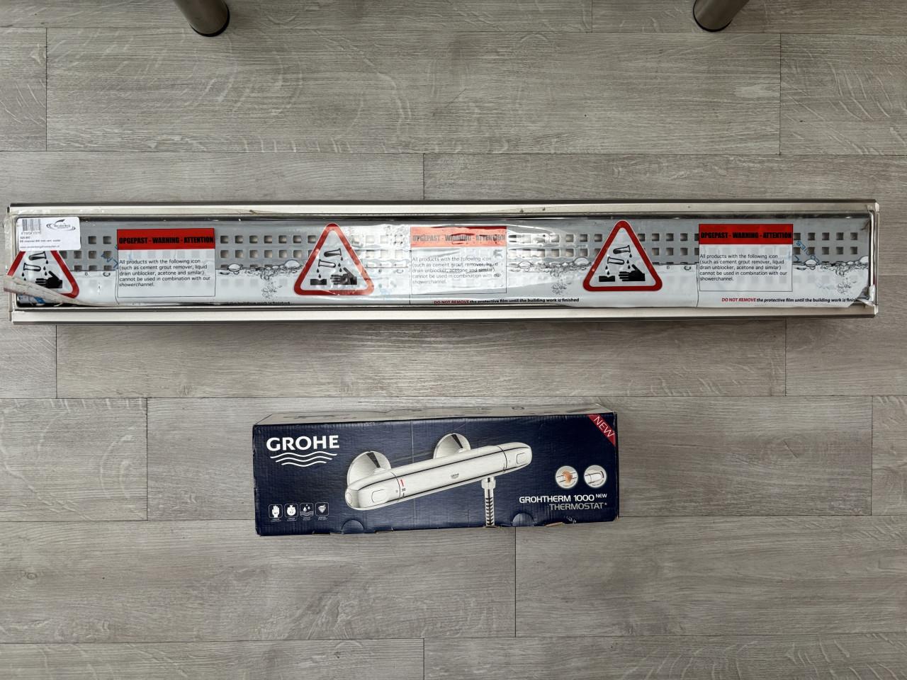 Ghrohe douche kraan + draingoot