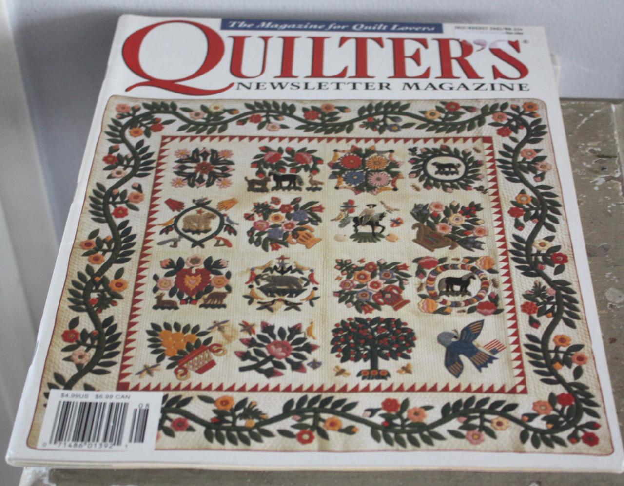 Quilters newsletter magazine juli /augustus 2001 nr 334