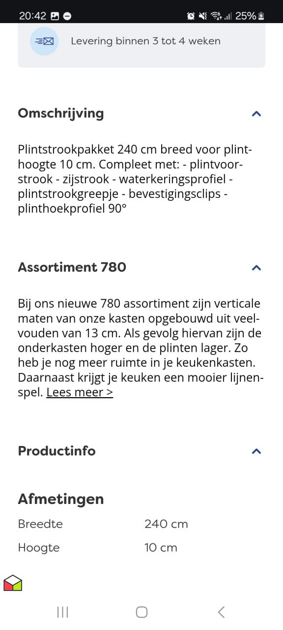 Plint keuken Bruynzeel