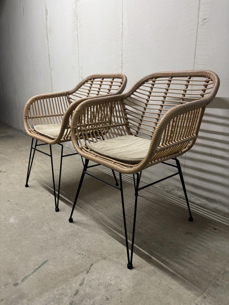 Tuinstoelen rotan 4x