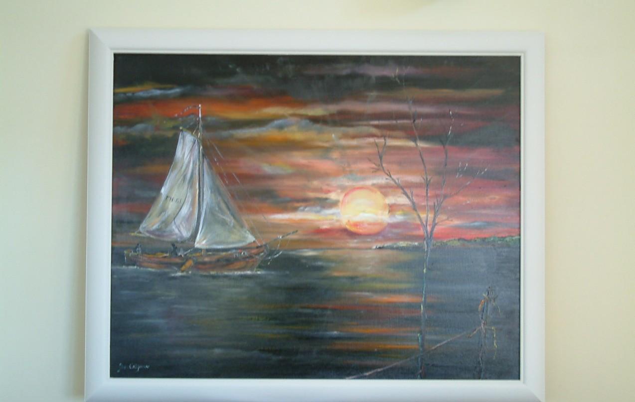 Oude visserij bij nacht   4 verschillende  dus geen 4 advertentie,s