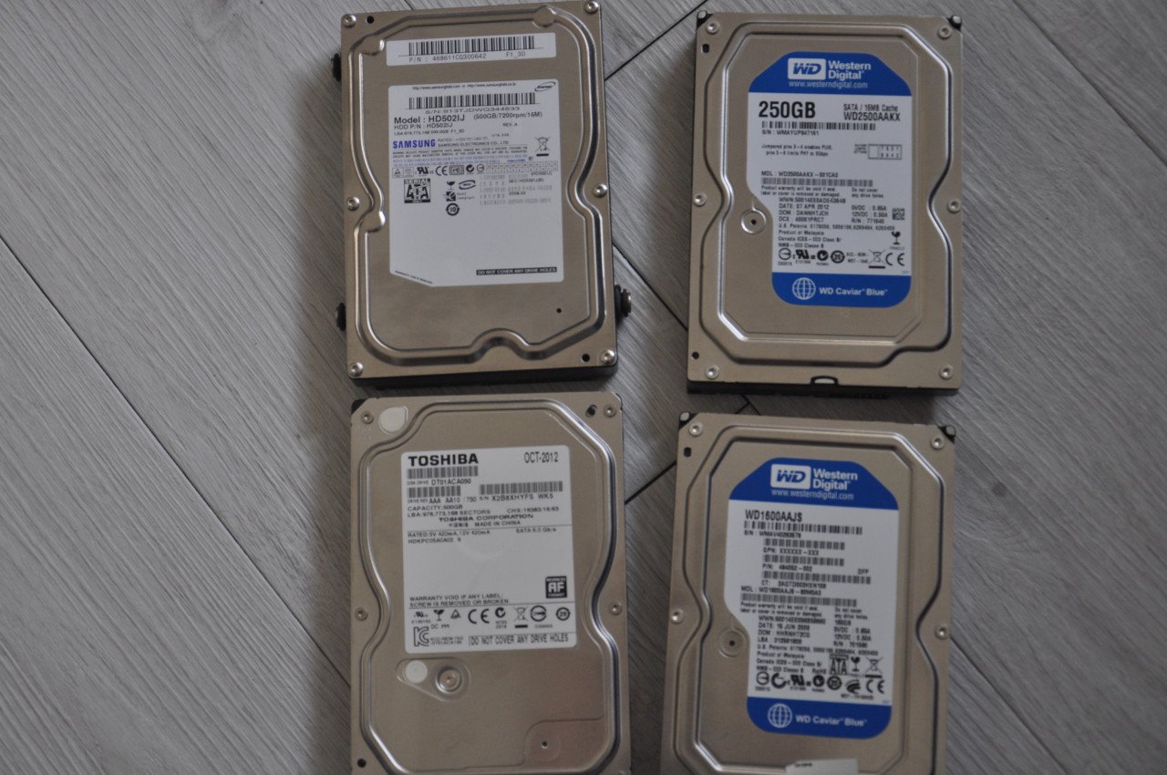 4x HD schijven desktop