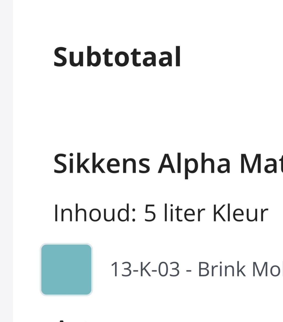 Sikkens alpha mat muurverf 5 liter emmer