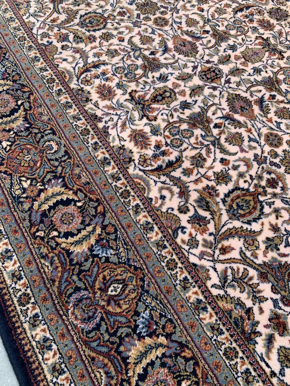 ✨Schitterend Sfeervol Donkerblauw Vintage Vloerkleed Zuiver Scheerwol ✨