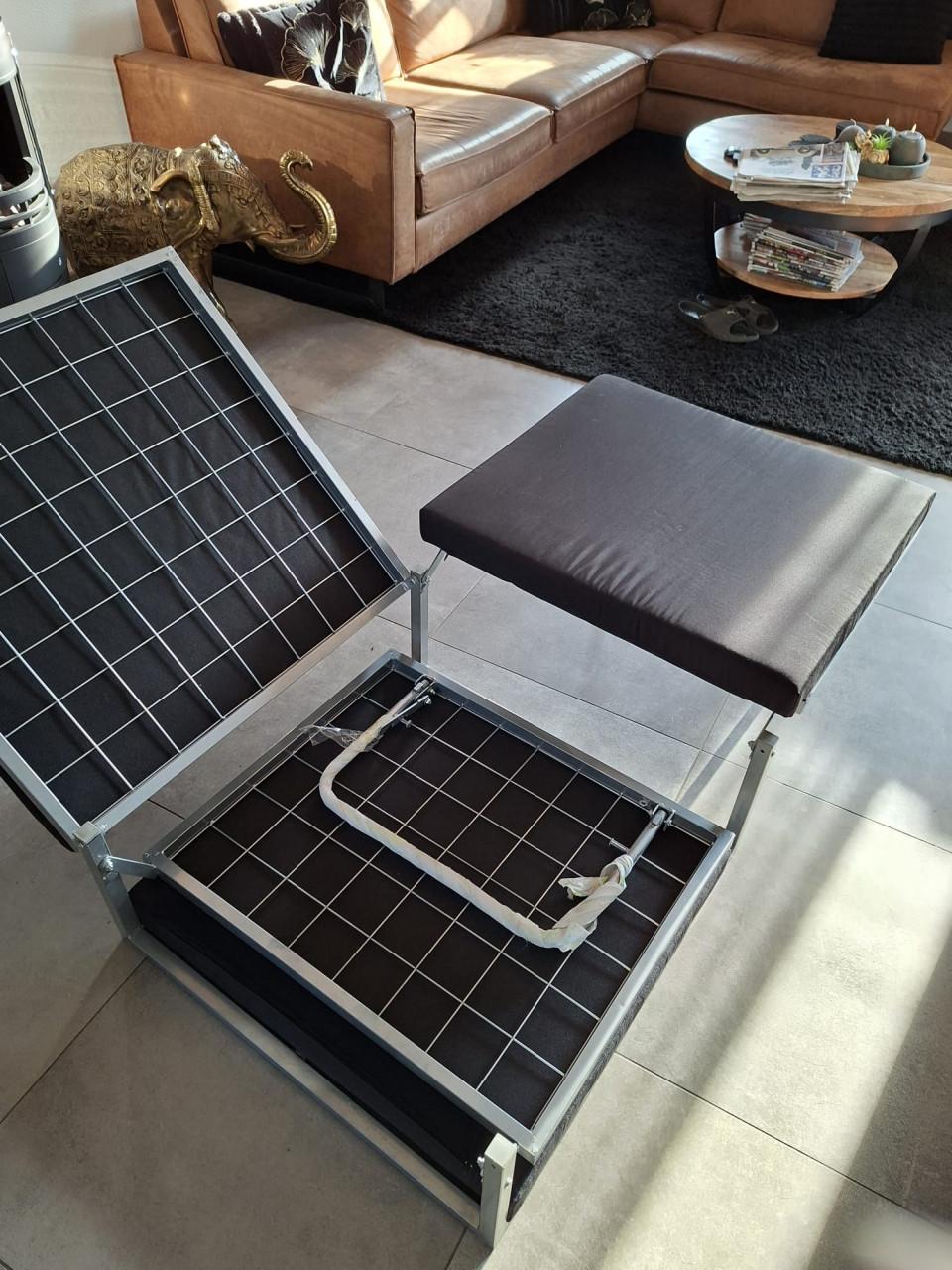 2 st. Vouwbed / Logeerbed Smart zwart/zilver nog in doos