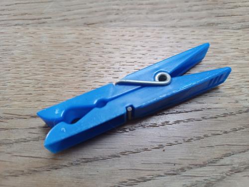 Goede kwaliteit wasknijpers: 80 stuks, blauw plastic