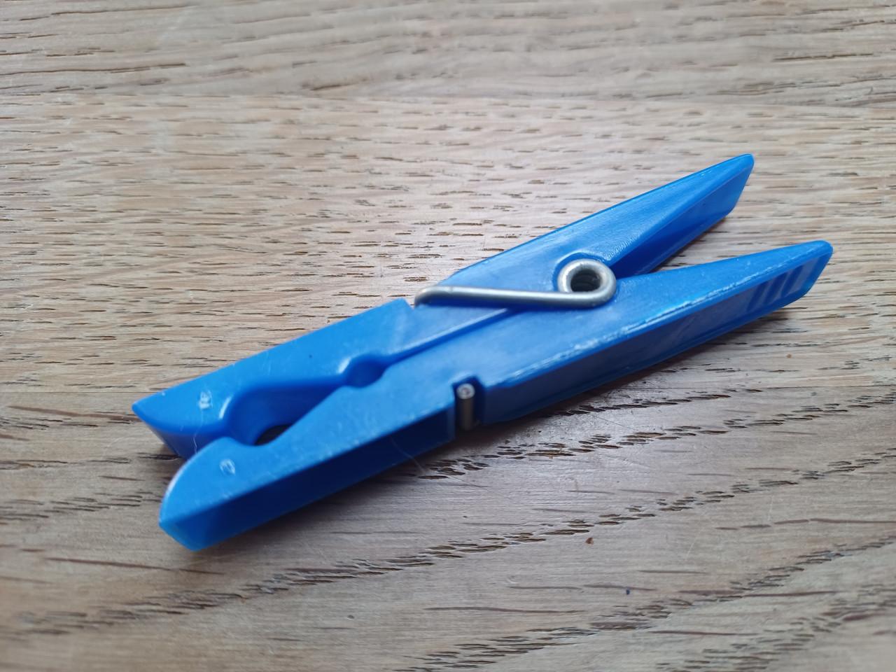 Goede kwaliteit wasknijpers: 80 stuks, blauw plastic