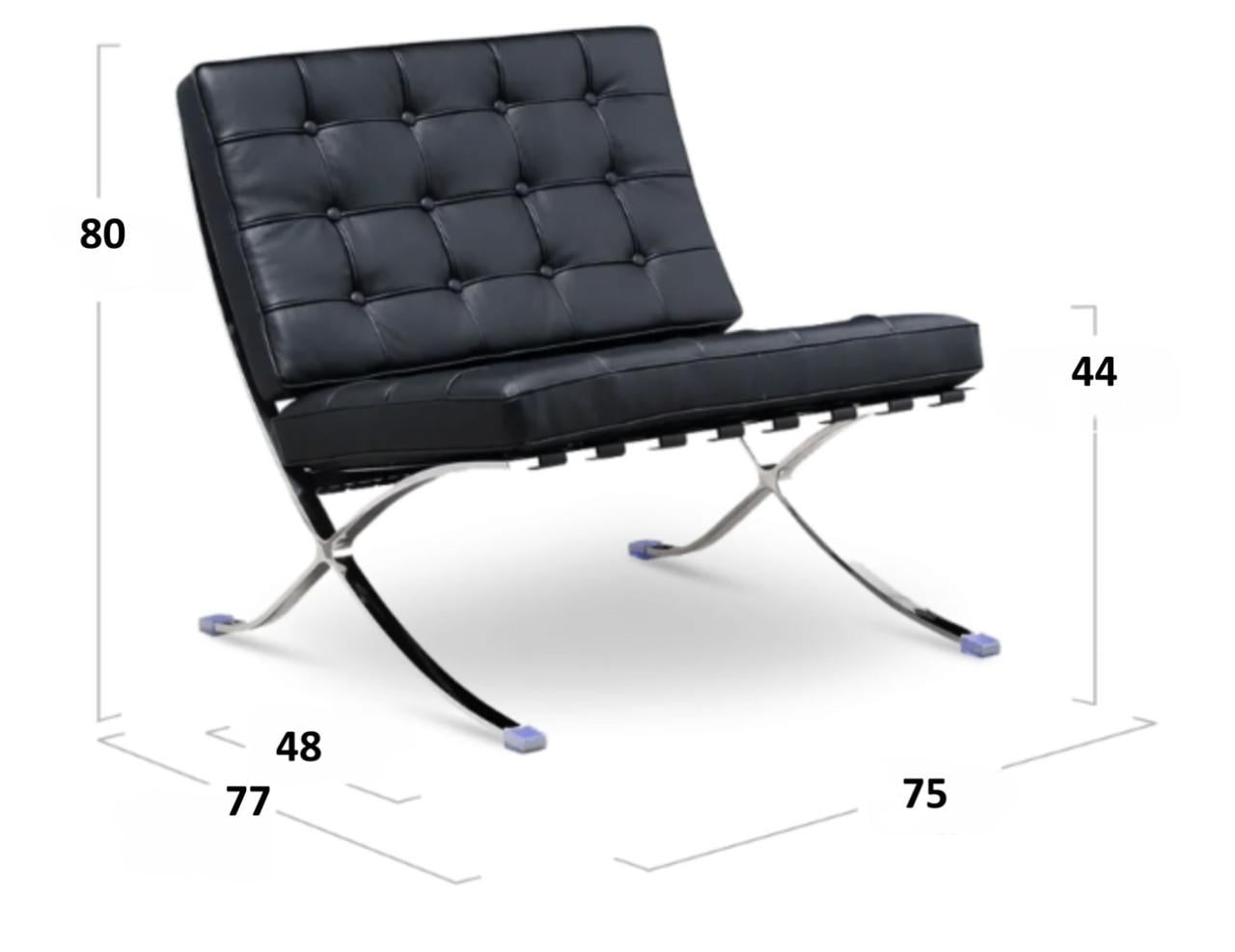 Barcelona fauteuil (replica) twee stuks