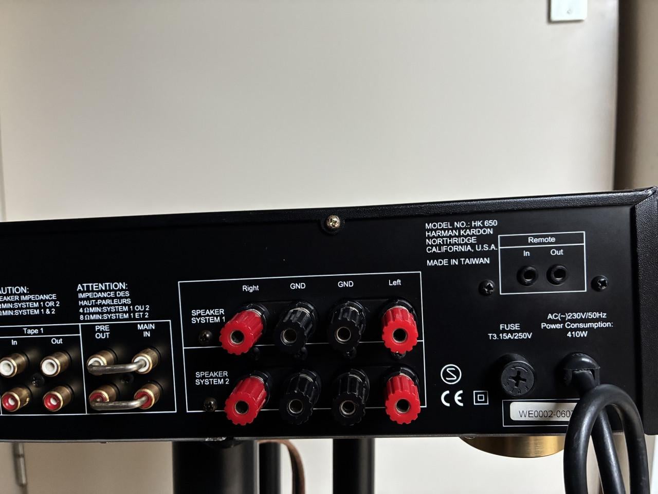 Harman Kardon HK 650 versterker.