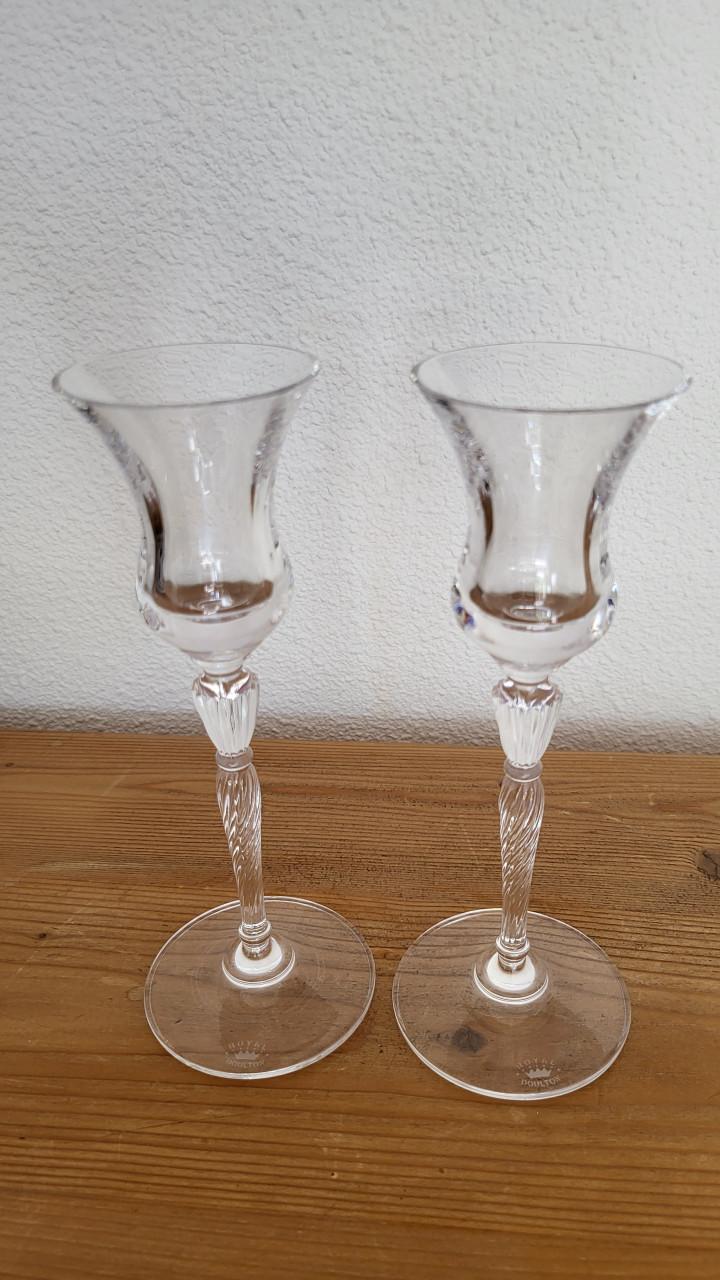 Set van 2 Royal Doulton kristallen kandelaars h 18,5 cm
