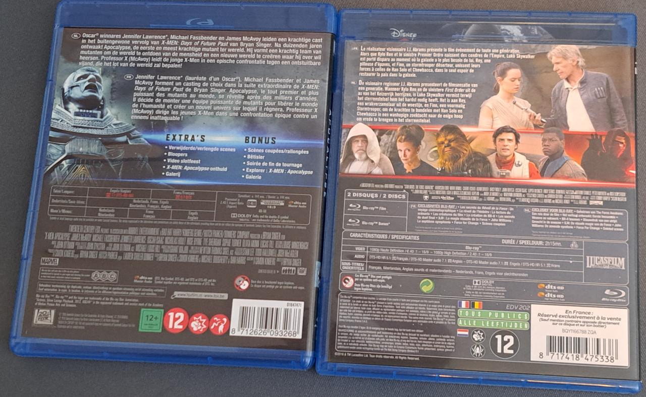 2 x Blu-Ray "X-Men Apocalypse" en "Star Wars"