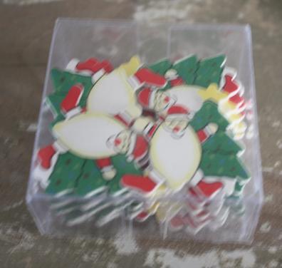 Nieuw in verpakking kerstman plaatsjes zelfklevend