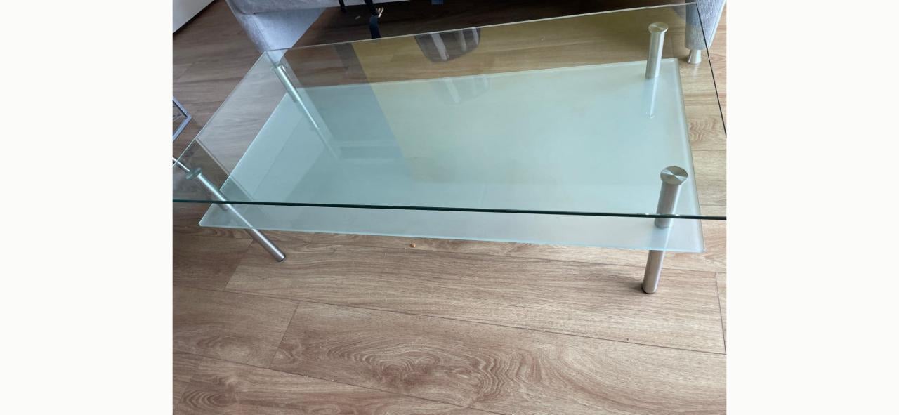 Glazen salontafel