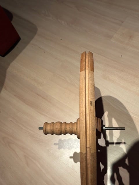 4x los houten spinnenwiel, verschillende kleur
