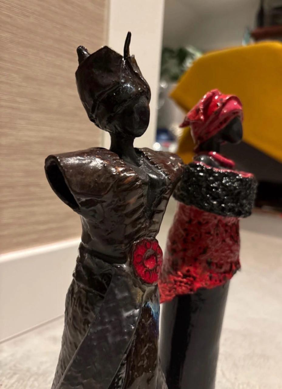 2 keramieken beelden