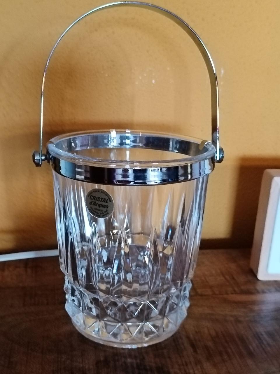 Vintage verzilverde ijsemmer