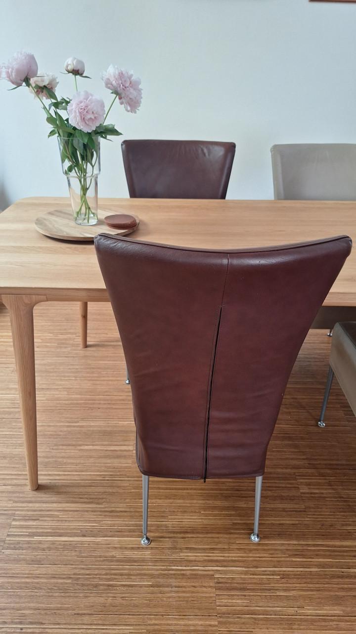Lederen eetkamerstoelen 4 stuks