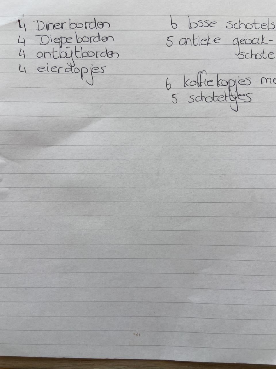 Brocant serviesdelen