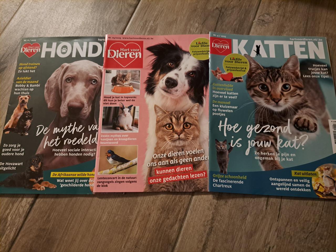 3x Hart voor dieren