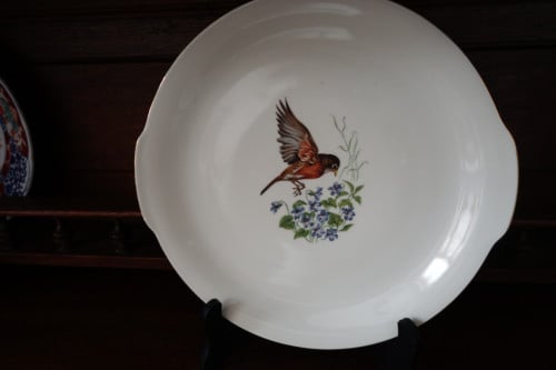 Vintage Bavaria Winterling gebaksschaal 26 cm. doorsnee