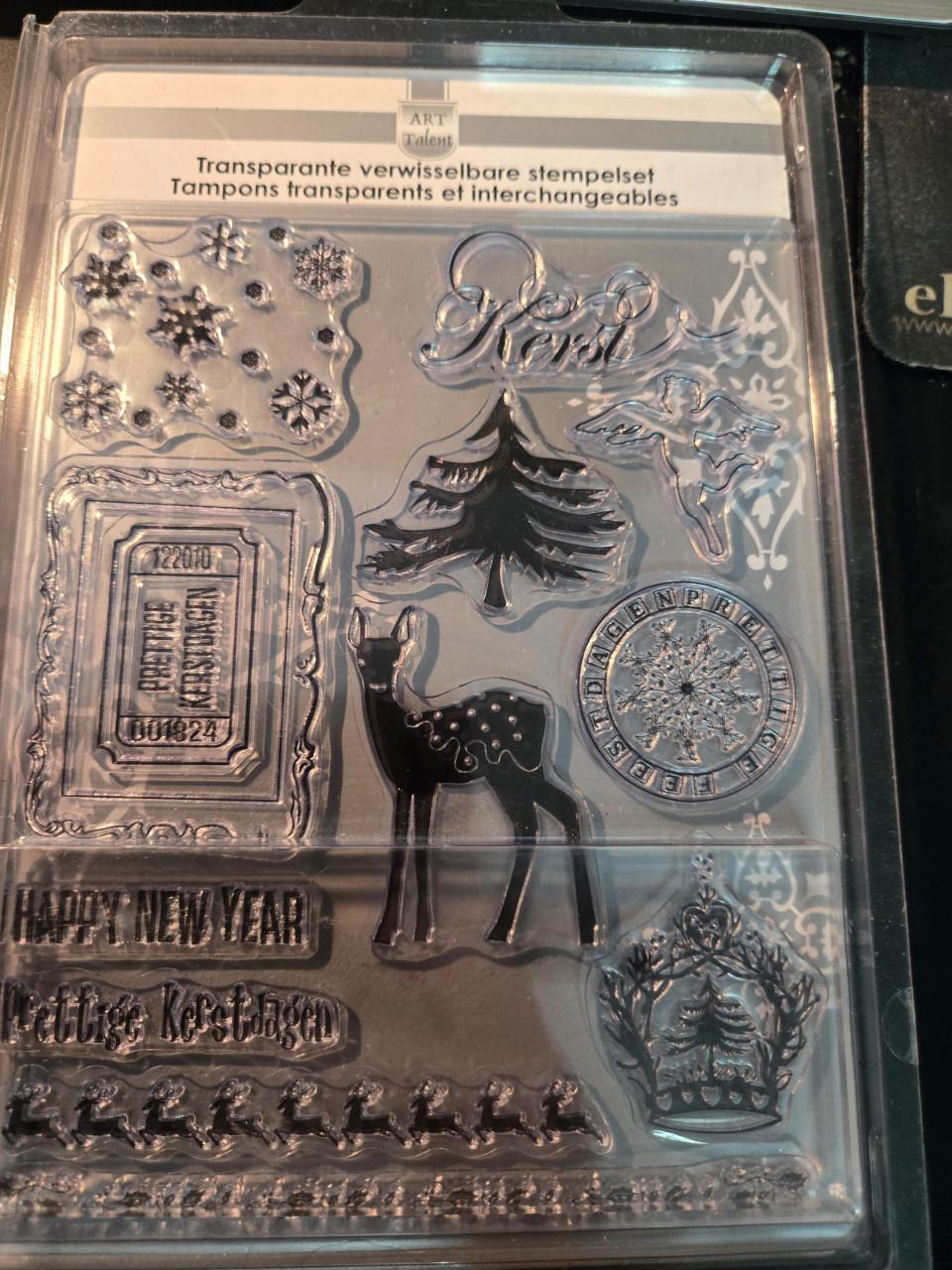 Set transparante, verwisselbare kerststempels  Art Talent. 2 stuks Nieuw