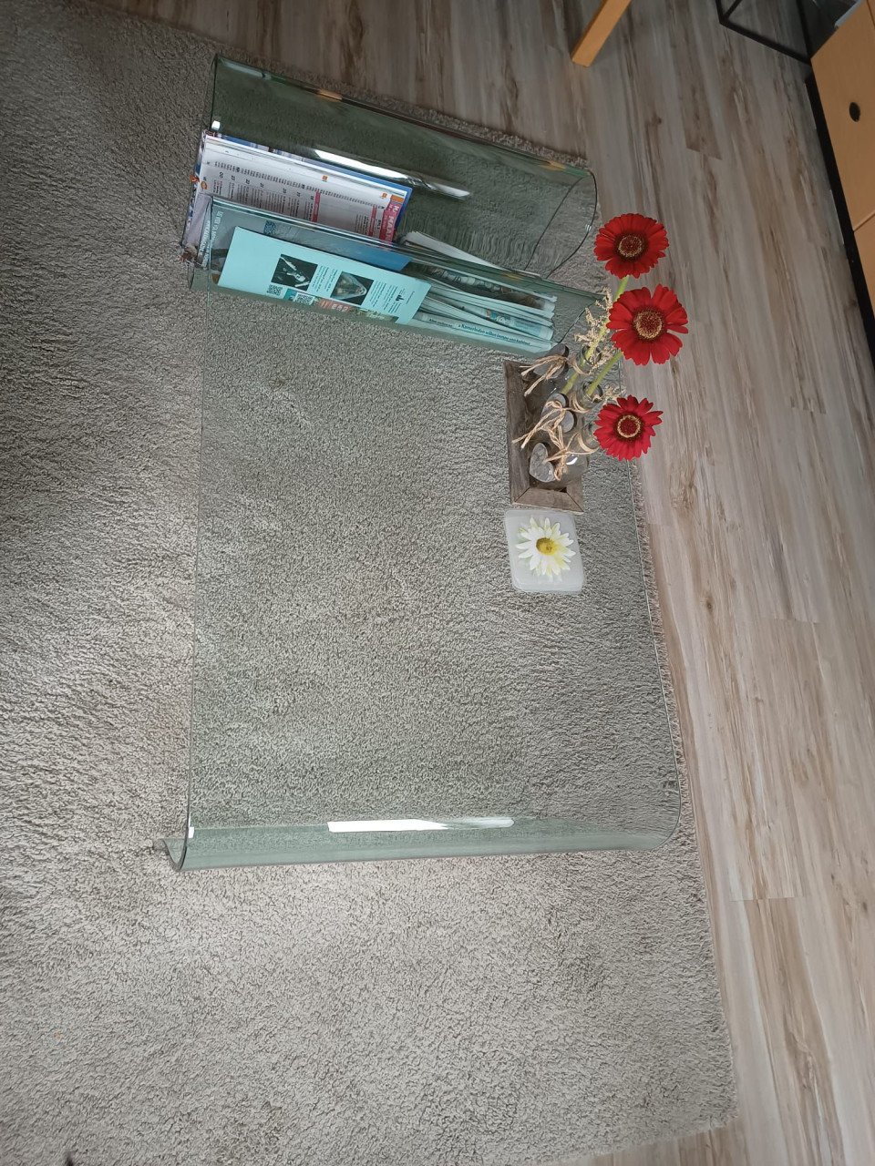 Massief glazen salontafel