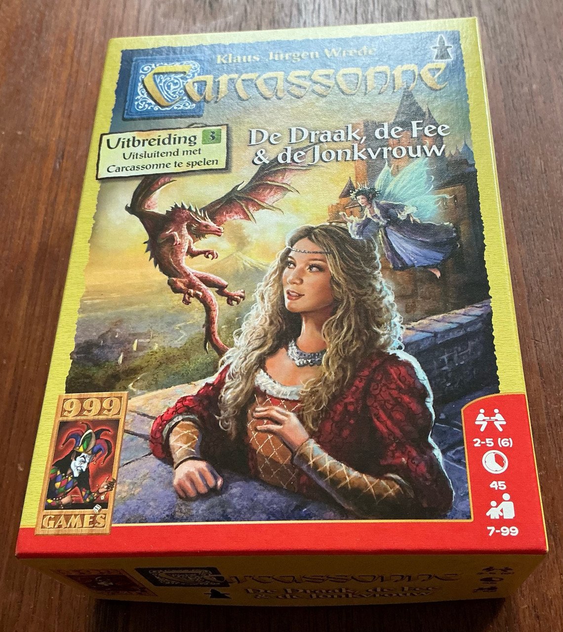 Uitbreiding 'De Draak, de Fee en de Jonkvrouw' Carcassonne.